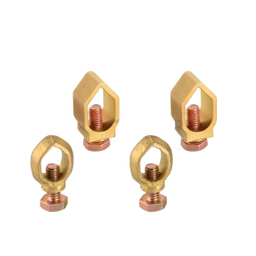 High quality ground rod clamp brass clamp 5/8'' 1/2'' 3/4'' 1'' Rod to cable  for earthing and lightning protection system